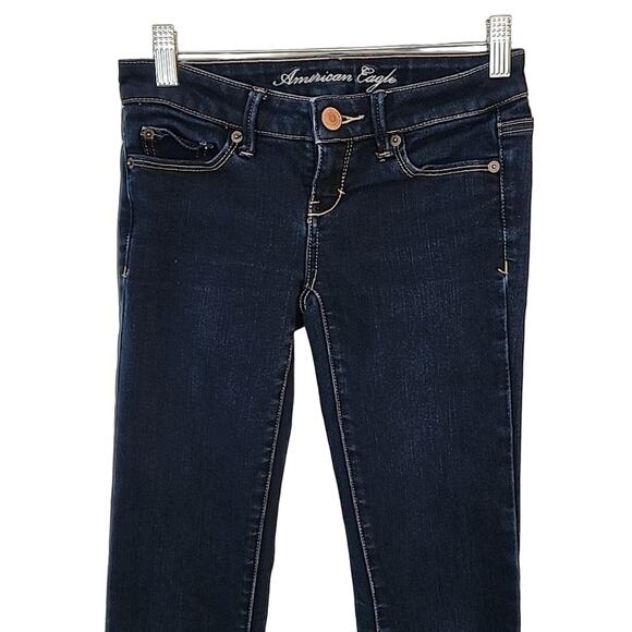 American Eagle Size 0 Strech Dark Wash Jeans - Picture 2 of 9